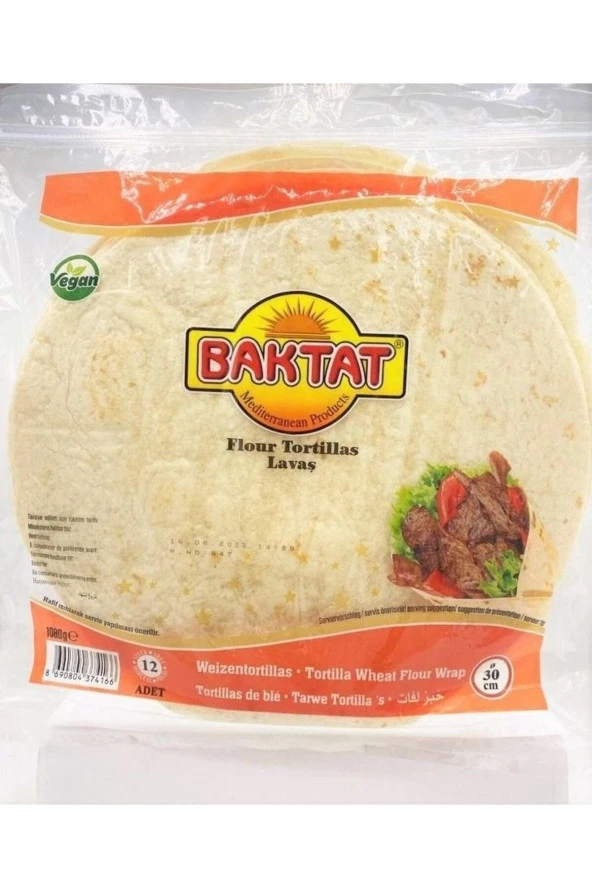 Baktat Tortilla Ekmeği 30 Cm X 3 Paket Toplam 36 Adet