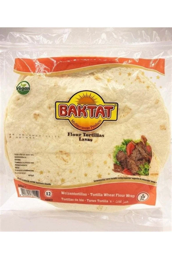 Baktat Flour Tortillas Tortilla Ekmeği Lavaş 25 Cmx12 Adet 840 Gr. - 2
