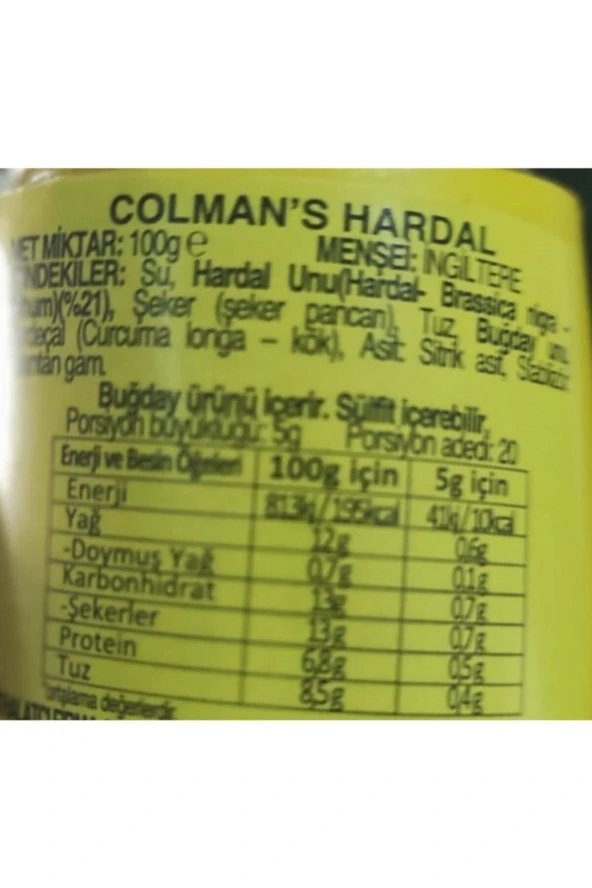 Colman's Hardal Mustard 100 G - 2