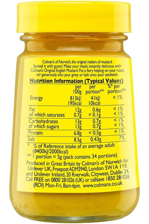 Colman's Hardal Mustard 100 G - 4