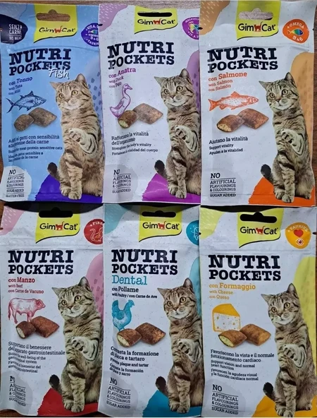 Kedi Ödül ve Vitamin Tabletleri Karışık 6'lı Set 60grx6 Adet