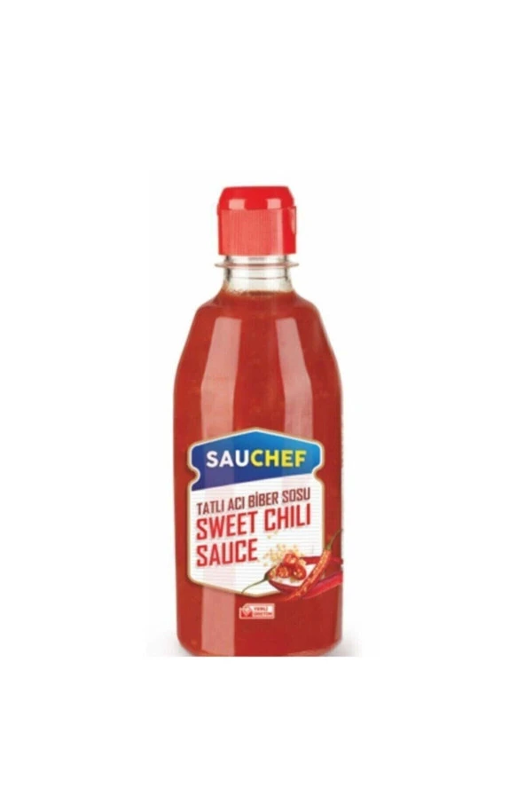 SAUCHEF Sweet Chili Sos 570 Gr Pet Şişe Yemeklik Sos X 12 Adet - 1 Koli