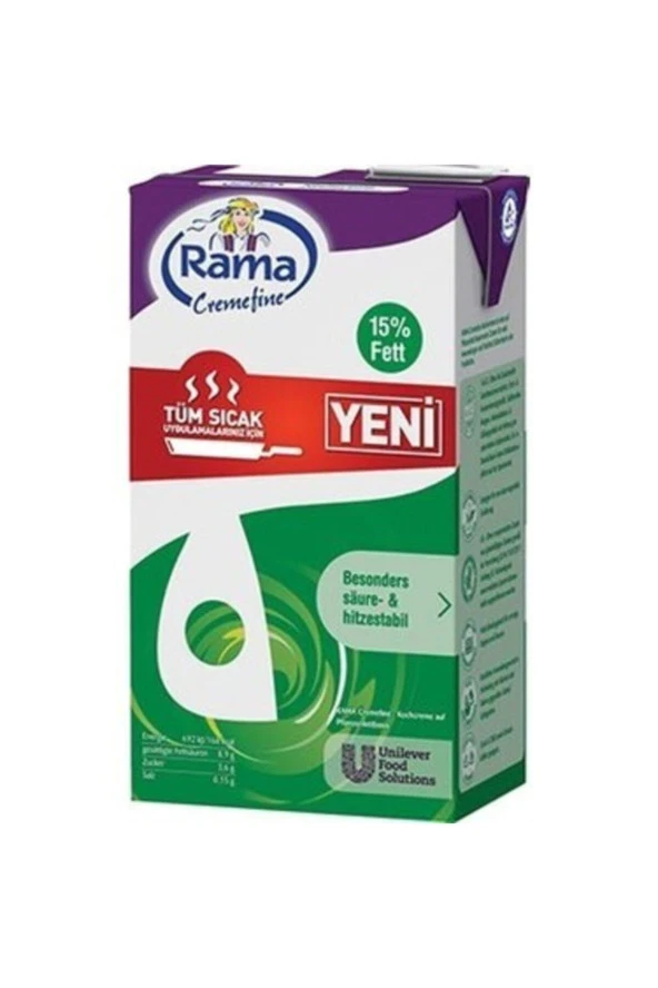 Rama Yemeklik Krema 1 Lt (SICAK UYGULAMA)