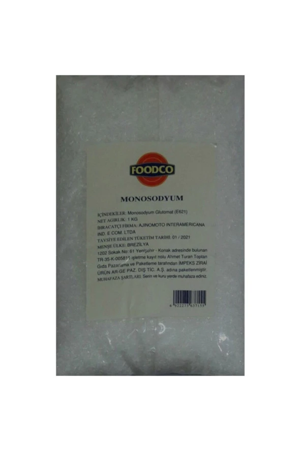 Foodco Monosodyum Glutamat Msg Çin Tuzu 1 kg