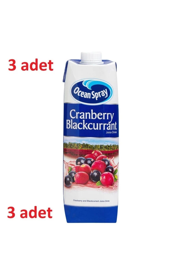 Ocean Spray Cranberry Blackcurrant 1 Lt 3 Adet
