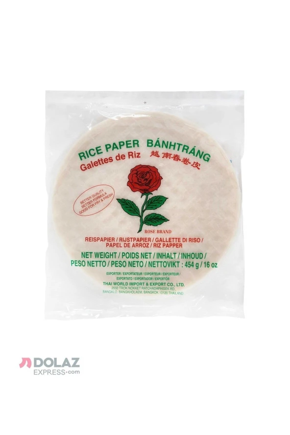 Thai World Pirinç Yufkası 22cm ( Rice Papper) - 454g