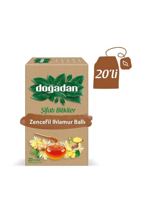 Doğadan Doğadan Zencefil Ihlamur Ballı Bitki Çayı 20 Li