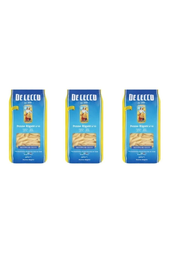 De Cecco Penne Rigate No 41 Italyan Makarna 500 Gr. ( 3 Adet )