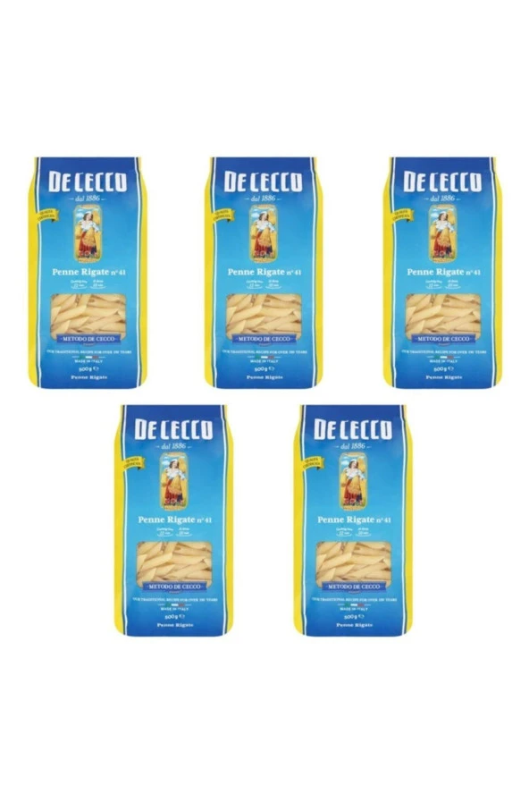 De Cecco Penne Rigate No 41 Italyan Makarna 500 Gr. ( 5 Adet )