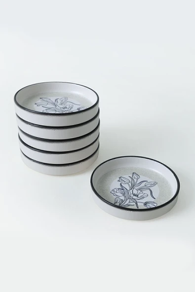 Keramika Keraart Shade Flowers Stackable Çerezlik / Sosluk 14 Cm 6 Adet 21847 - Resim 8