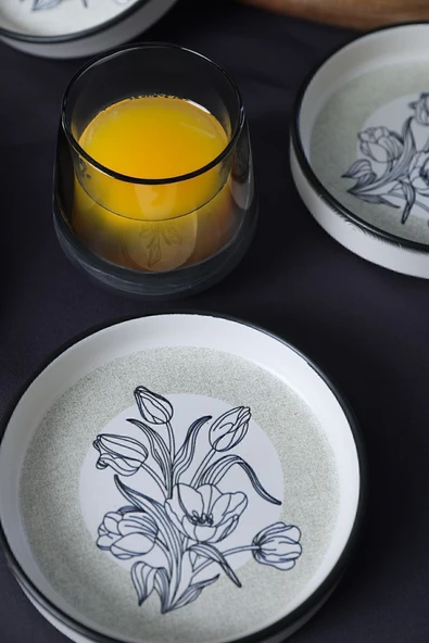 Keramika Keraart Shade Flowers Stackable Çerezlik / Sosluk 14 Cm 6 Adet 21847 - Resim 6