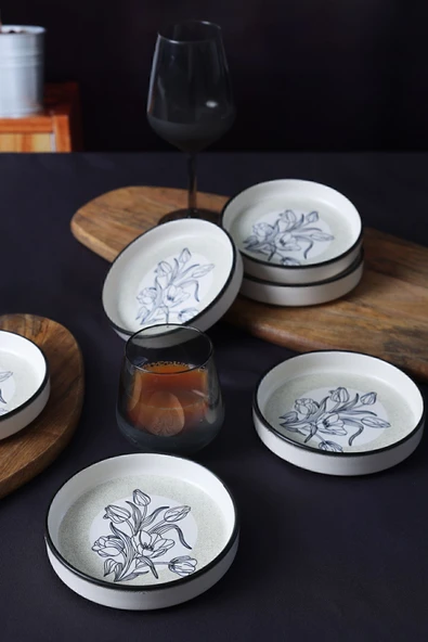 Keramika Keraart Shade Flowers Stackable Çerezlik / Sosluk 14 Cm 6 Adet 21847 - Resim 2