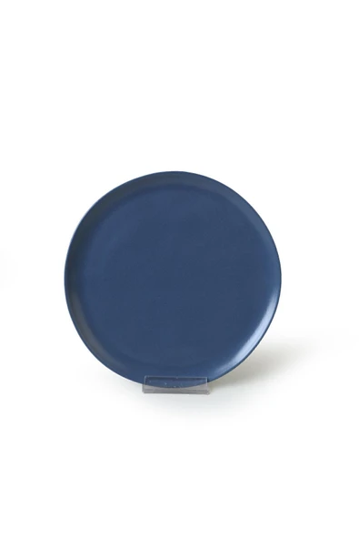 Keramika Mat Mavi Sardes Pasta Tabağı 22 Cm 6 Adet 399 - Resim 7