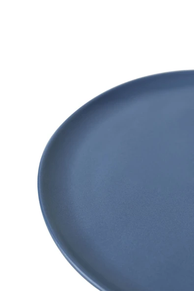 Keramika Mat Mavi Sardes Pasta Tabağı 22 Cm 6 Adet 399 - Resim 8