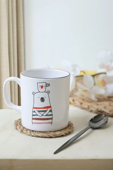 Keramika Keraart I Love Coffee Silindir Kupa 10 Cm - 2