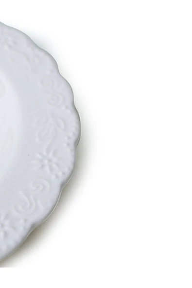 Keramika Krem Tango Pasta Tabağı 21 Cm 6 Adet 030 - Resim 5