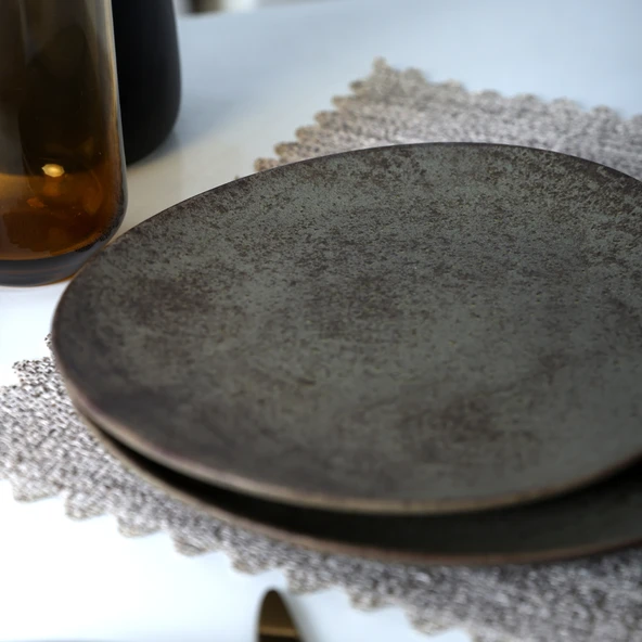 Keramika Mat Toprak Stella Pasta Tabağı 23 Cm 6 Adet 20572 - 2