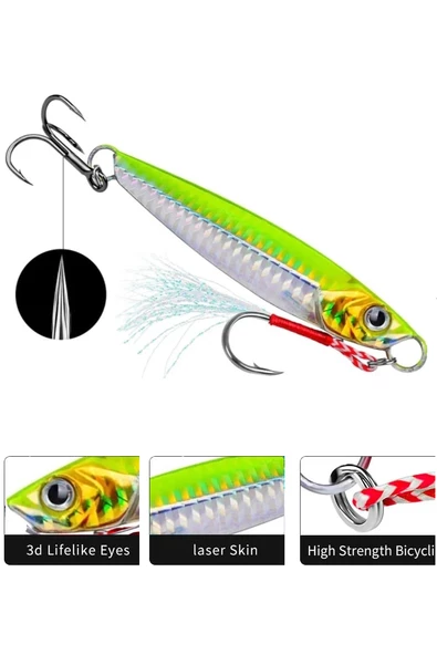 Jig Yem  Rapala Lures Yapay Yem Suni yem 21Gr 7cm Lrf Spin Avı Yem Asist Kancalı jig Yem - Resim 2