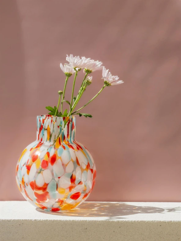 The Mia Colored Cam Vazo 21x26 cm VZO0063 - 2