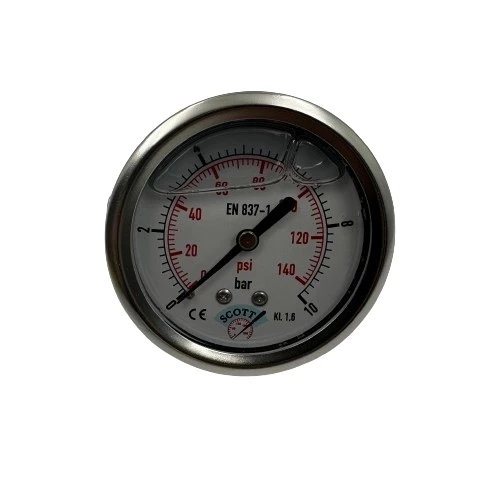 Manometre Gliserinli Pano Tipi Q63 - 0 - 10 Bar 1/4 ürün görseli 1