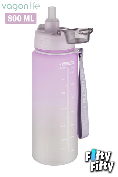 Vagonlife 800 ml Figürlü Su Matarası Çift Kullanım Pipetli Ve Rahat İçim Sticker Hediyeli-FFVGN-2352NEW800 - 3