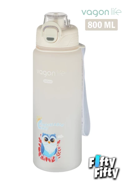 Vagonlife 800 ml Figürlü Su Matarası Çift Kullanım Pipetli Ve Rahat İçim Sticker Hediyeli-FFVGN-2352NEW800 - 11