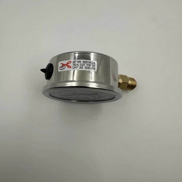 Manometre Gliserinli Alttan Çıkışlı Q63 - 0 - 1 + 1.5 Bar 1/4 - Resim 2