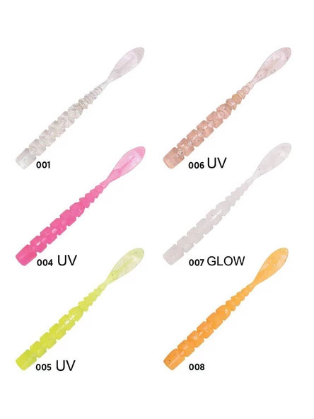 Mustad Aji Worm Fla-Fla LRF Silikon Yem 5cm 15 Adet ürün görseli