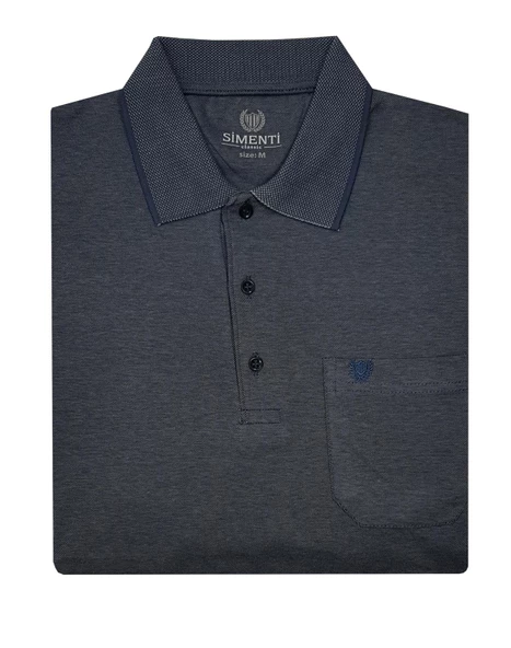 Simenti Yakalı Klasik Fit Kısa Kol Erkek Tişört-6655