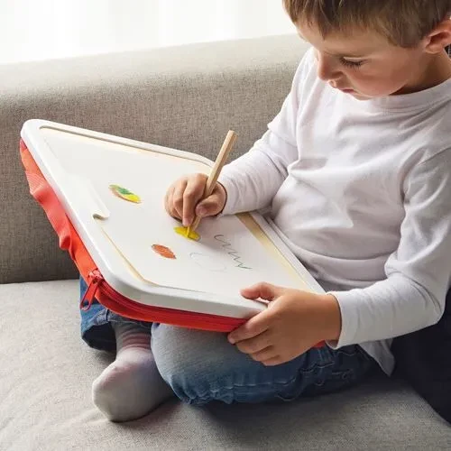 IKEA Mala Çocuk Çizim Boyama Çantası Kırmızı 35 X 27 Cm - 5