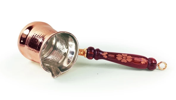 Shark Anatolia Sultan Bakır Cezve Ahşap Kulplu - 5