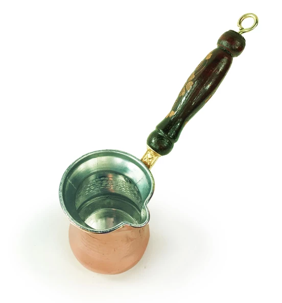 Shark Anatolia Sultan Bakır Cezve Ahşap Kulplu - 6