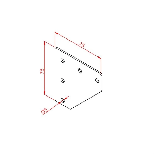 20x25 İki Yönlü Bağlantı Sacı - Sigma Profil Bağlantı Aparatı - 2