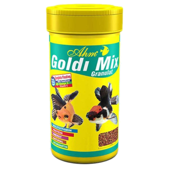 Amore Goldy Mix Granules 1000ml Ahm Goldi Mix 1000ml Japon Balık Yemi Ve Vitamini - 4