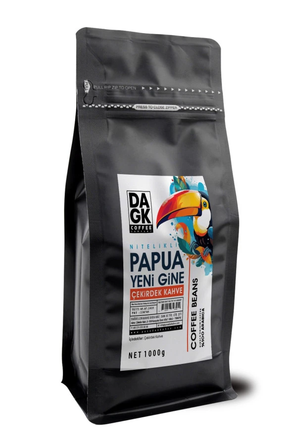 Papua Yeni Gine Çekirdek Kahve 1000g (%100 Arabica)