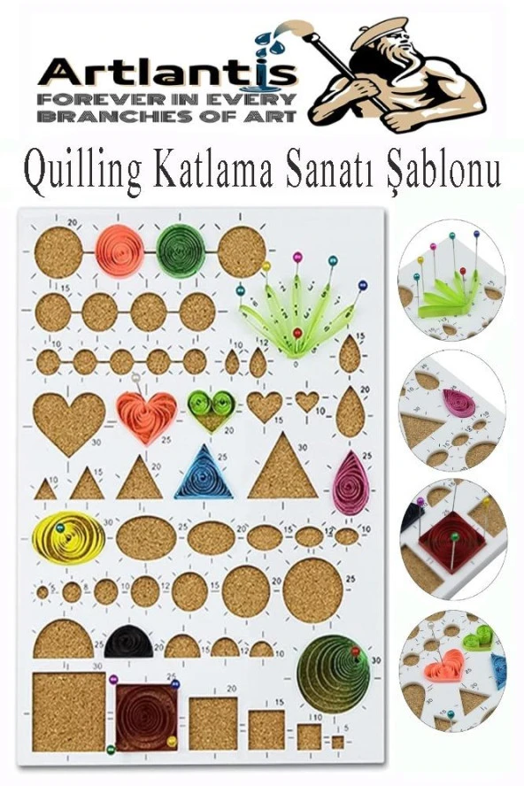Quiling Şablonu 1 Adet Quling Kağıt Şekillendirme Şablonu Plastik 55 Bölümlü 15x21.5 cm