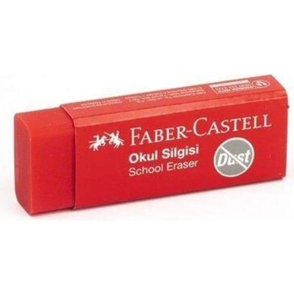 Faber Castell 187222 Okul Silgisi  - Kırmızı