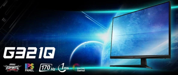 MSI 31.5 G321Q FLAT IPS 2560X1440 (QHD) 16:9 170HZ 1MS FREESYNC PREMIUM GAMING MONITOR - 2