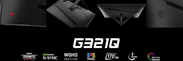 MSI 31.5 G321Q FLAT IPS 2560X1440 (QHD) 16:9 170HZ 1MS FREESYNC PREMIUM GAMING MONITOR - 3