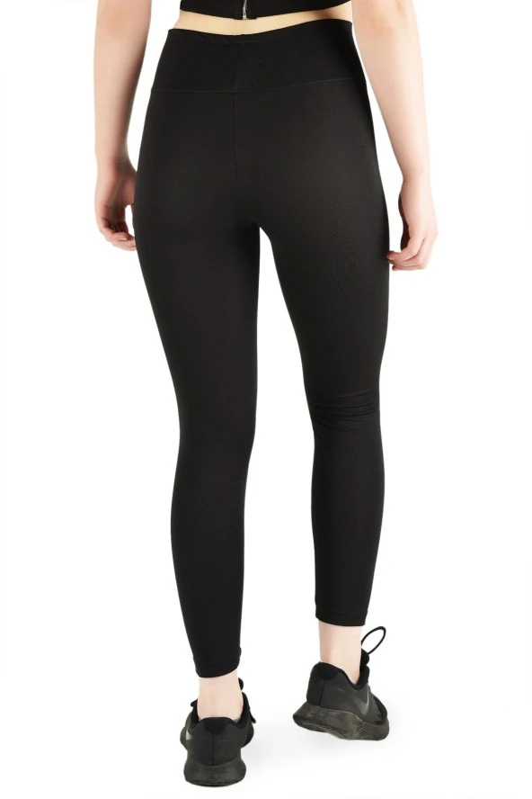 Yüksek Bel Toparlayıcı Siyah Flexi Tayt - 5