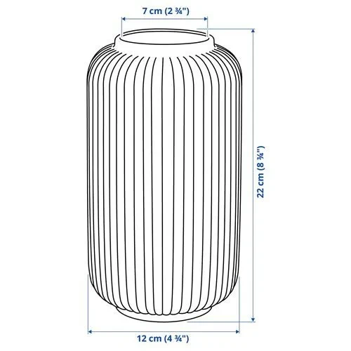IKEA Stılren 22 Cm Vazo Dekoratif Çiçeklik Beyaz - 4