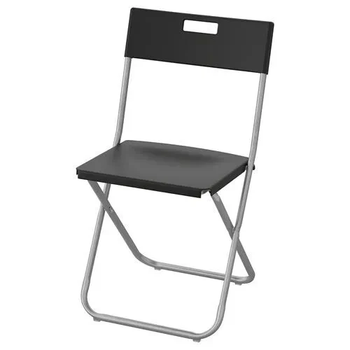 IKEA Gunde Katlanabilir Sandalye Taşınır Siyah Galvanizli Çelik