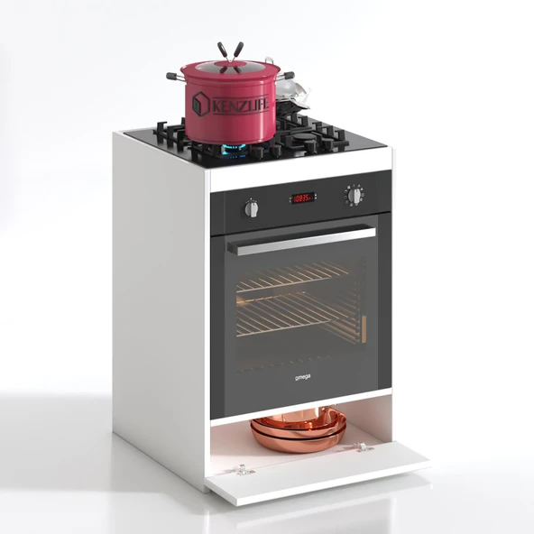 Kenzlife ankastre modülü kabini berilyum byz fırın ocak dolabı kapaklı - 2