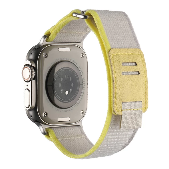 Gpack Apple Watch SE 44mm Kordon Hasır Naylon Örgü Strap Kayış KRD106 - Resim 9