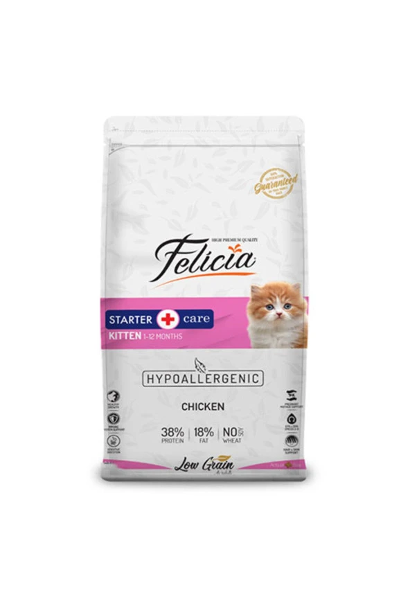 Felicia Hypoallergenic Tavuklu Ve Hamsili Düşük Tahıllı Yavru Kedi Maması 2Kg