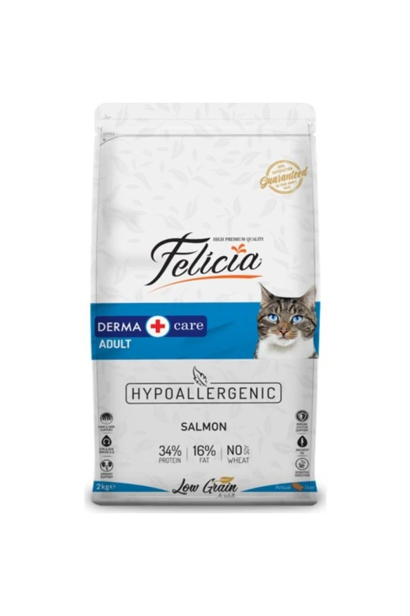 Felicia Hypoallergenic Somonlu Düşük Tahıllı Yetişkin Kedi Maması 2Kg