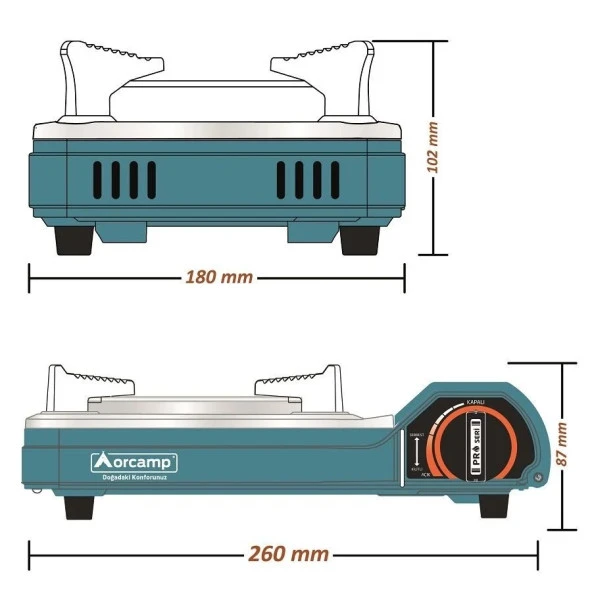Orcamp CK508 Pro Seramik Portatif Ocak - Resim 3