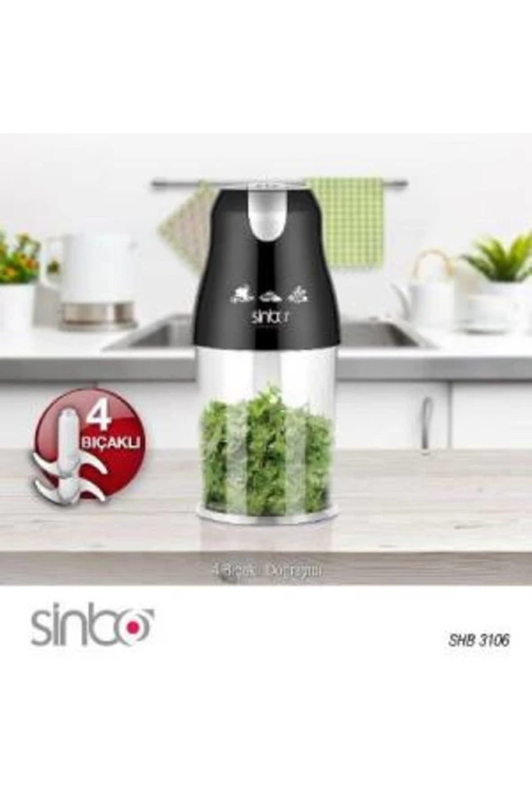 Ethab Giyim ETHAB-Sinbo SHB-3106 400 W 4 Bıçaklı Doğrayıcı