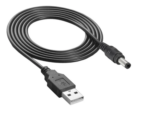 Navidata Usb To Dc 5.5X2.5mm Kalın USB Power Kablo Güç Çevirici Adaptör Kablosu 1.5M Usb Kablo - 5