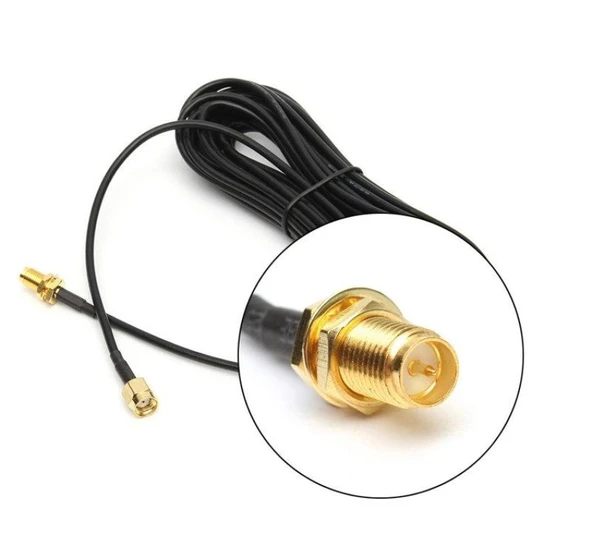 NAVİDATA 5 Metre Wireless Wifi Anten Uzatıcı Uzatma Kablosu SMA  Dişi Erkek 5m wifi Uzatma